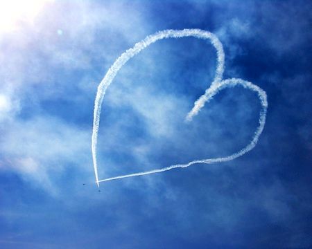 Airplanes are just ridiculously amazing, not least because they can draw things in the sky. Or maybe that is in fact the least amazing thing about airplanes, a fact which itself is amazing! Airplanes skywriting a heart