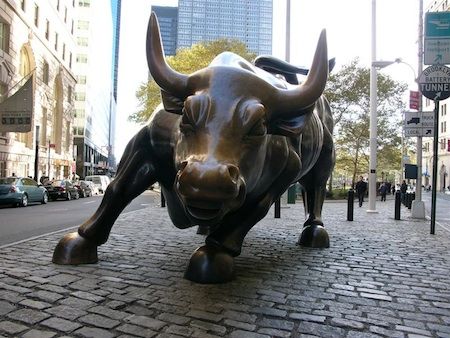 If only someone could catch a candid photo of him reading the WSJ The Wall Street Bull