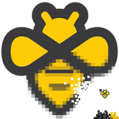 Beeminding Beeminder! An unfinished / unpolished Beeminder bee, being beeminded.