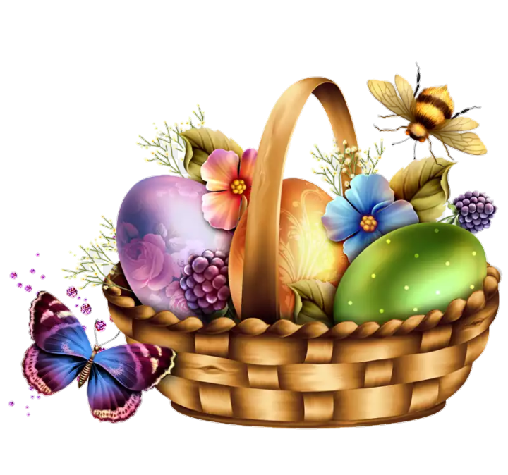Three eggs, one basket. It occurs to us that this metaphor could be a little off. It's not about consolidating eggs into a single basket so much as it is about only having one egg. But that's fine. You know what we mean. Or you will when you read this post. A basket of eggs with a bee flying around it. And a butterfly but we don't care about butterflies.