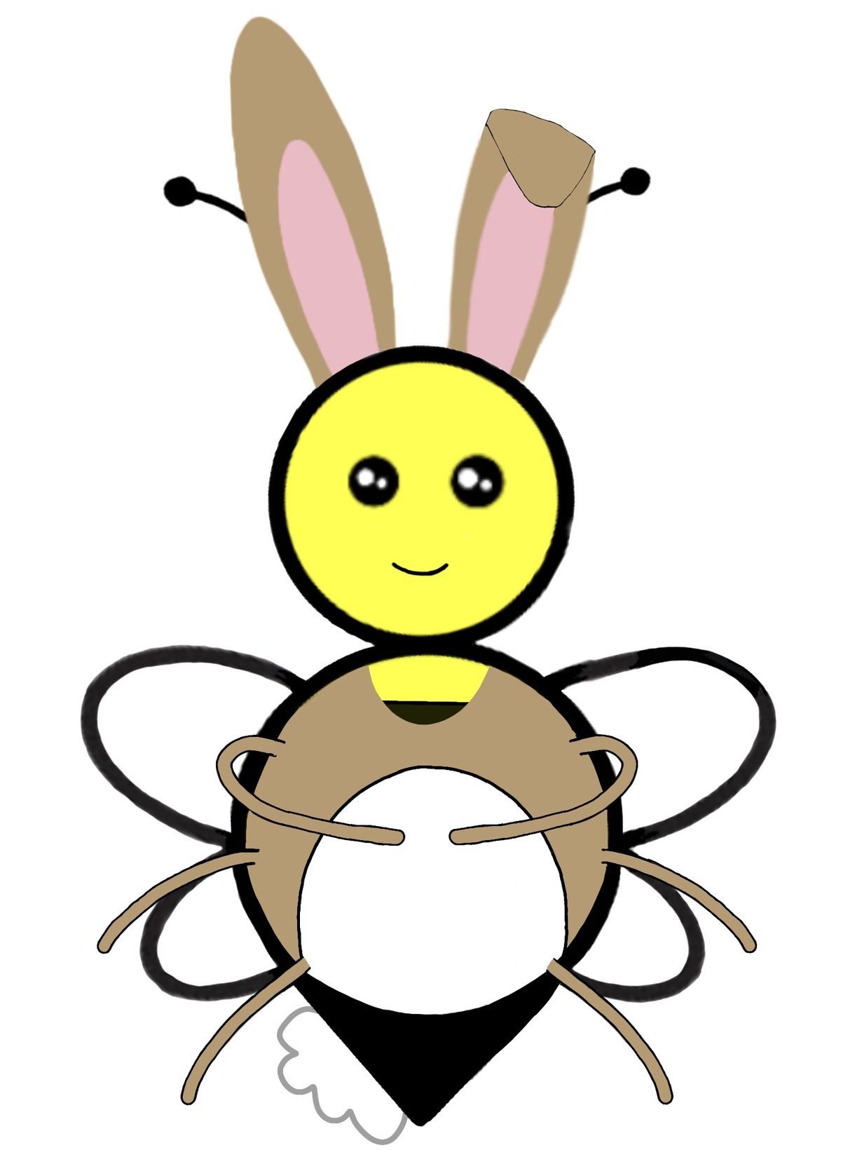 Pretending we're bunny rabbits. BTW, Faire dubbed this a beenny (sp?). Bee in a bunny suit