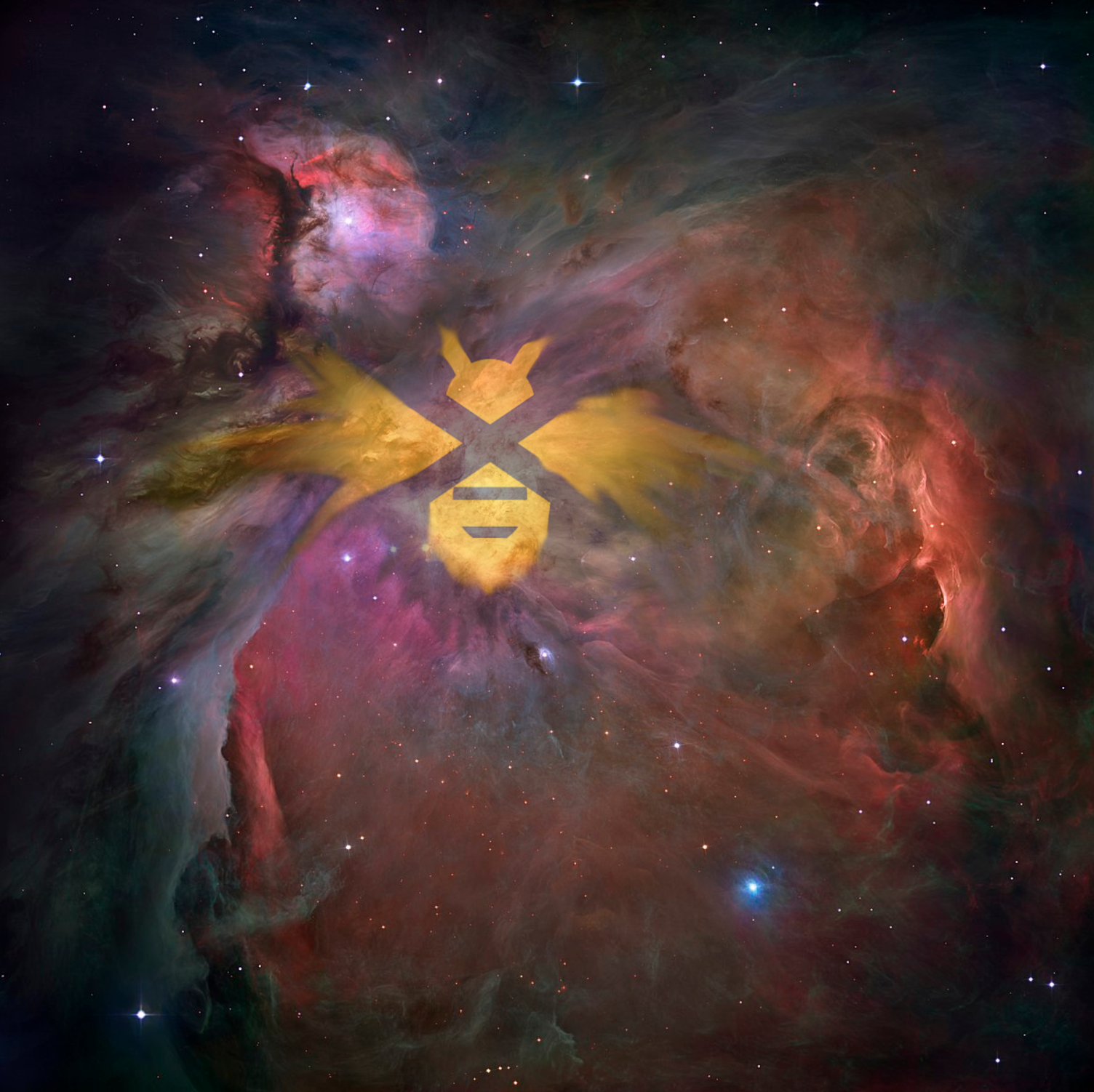 To bee one with the universe. What do you mean 'half-assed pun'? It's galaxy-sized! Half your mom's ass maybe. A nebulous bee and a nebula