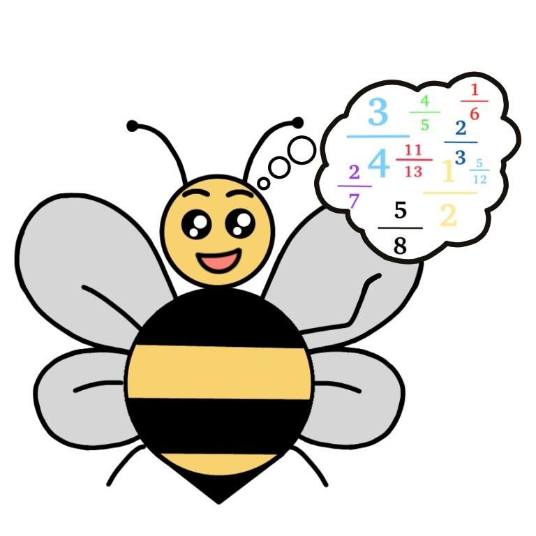 The bee is a rationalist, get it? A bee thinking about fractions