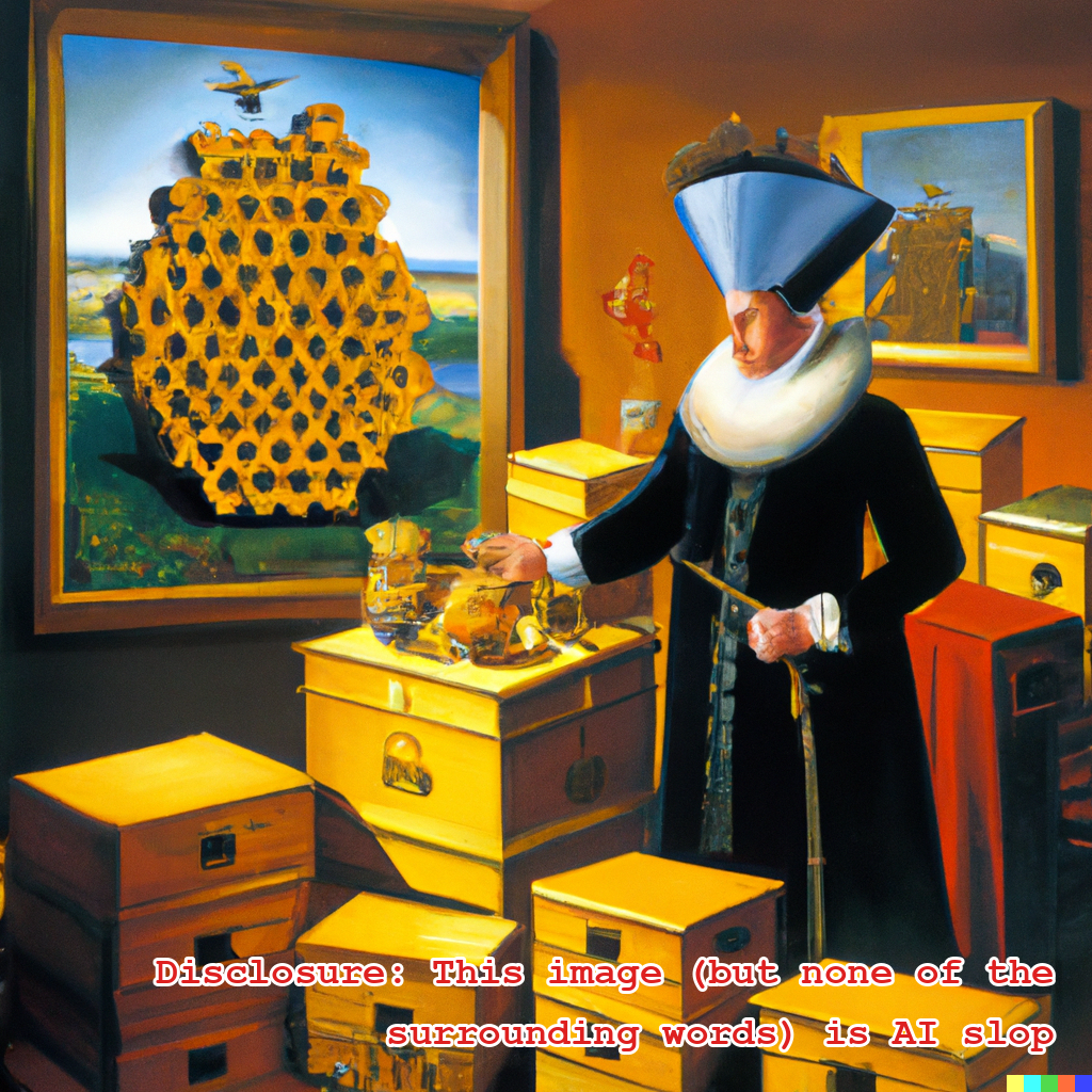 Some kind of apiarian vizier plotting world domination